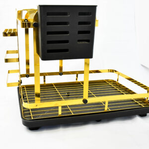 Two-Tier Dish Drying Rack with Utensil Holder – Space-Saving Kitchen Organizer